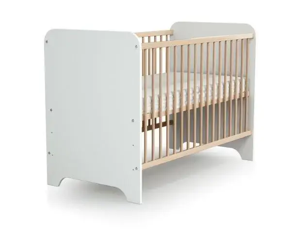 Chambre complète CARROUSEL lit+armoire+ commode à langer  blanc et hêtre – Image 3