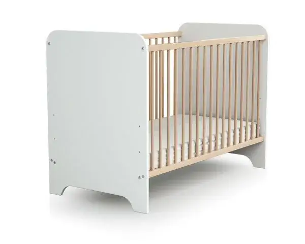 Chambre complète CARROUSEL lit+armoire+ commode à langer  blanc et hêtre – Image 2