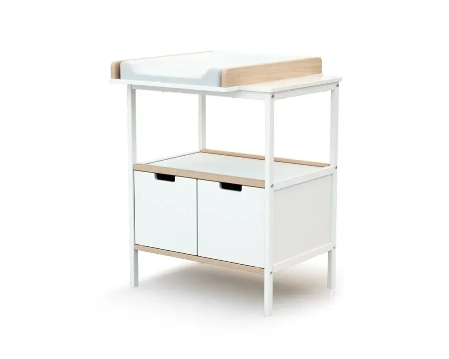 Meuble à langer ESSENTIEL blanc et hêtre