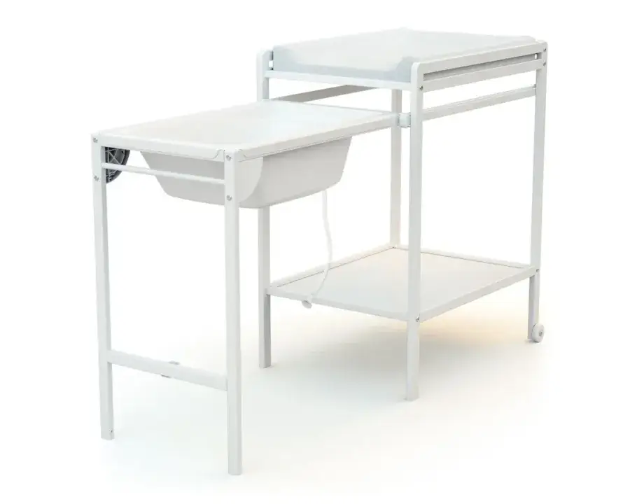 Table à langer avec baignoire ESSENTIEL blanc