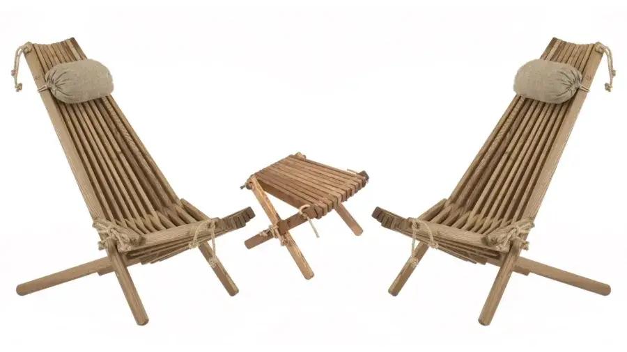 Pack de 2 EcoChairs frêne brun + 1 Lilli