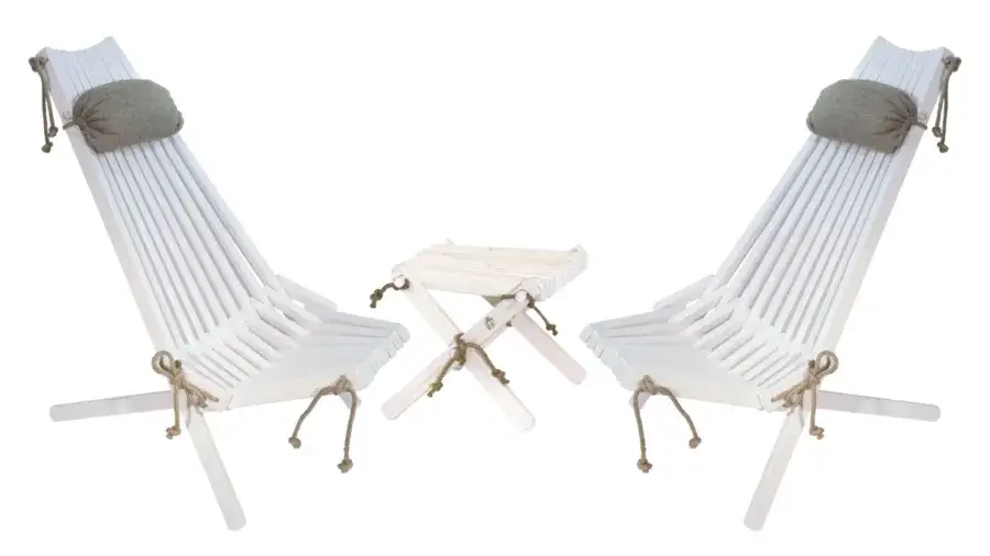 Pack de 2 EcoChairs pin blanc  +  1 Lilli