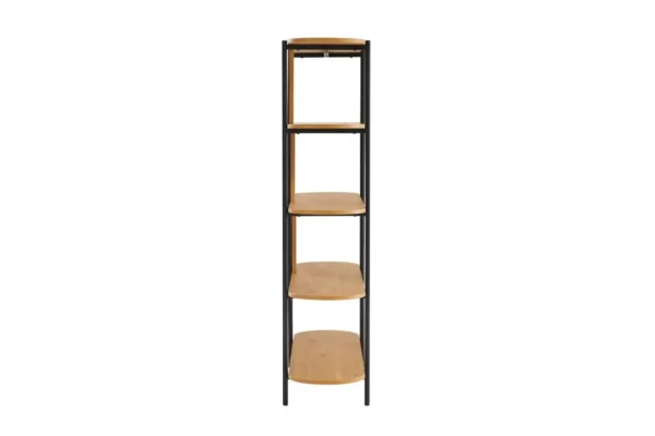 ETAGERE BRODIE avec finition chêne et pieds métal noirs - 120x35cm - Bois – Image 5