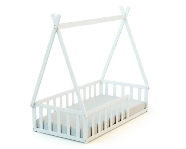 Lit Tipi au sol  KAIA Webaby Blanc