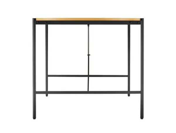 BRODIE Table à manger 160cm finition chêne et pieds métal noirs – Image 3