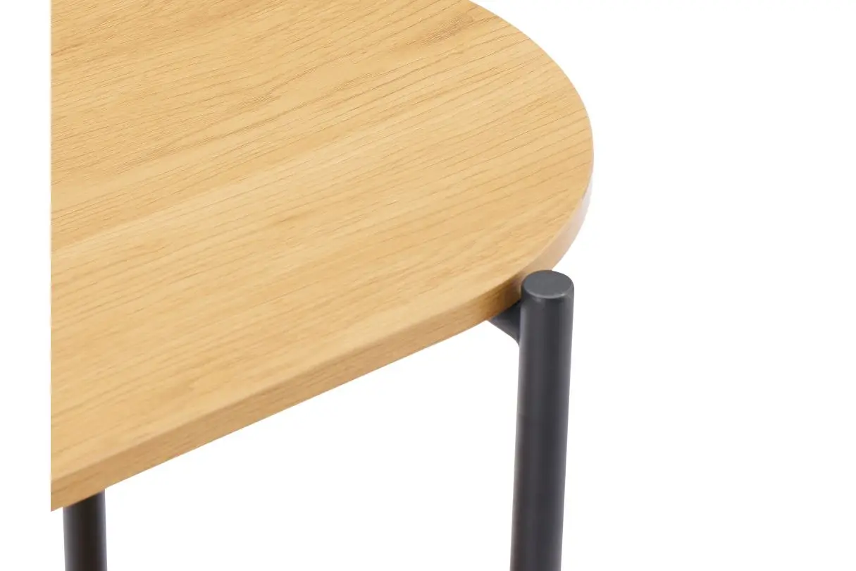 BRODIE Table d'appoint avec finition chêne et pieds métal noirs – Image 5