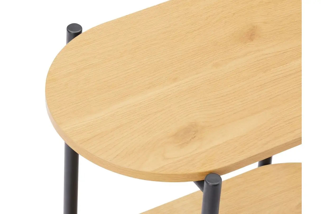 BRODIE Table d'appoint avec finition chêne et pieds métal noirs – Image 7