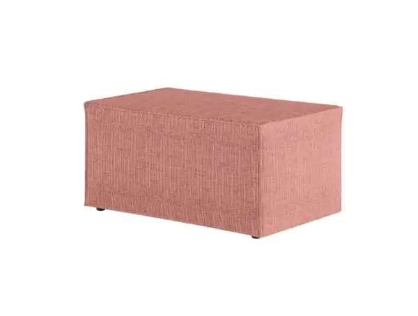CHARLOTTE Pouf en tissu texturé 3D ROSE – Image 3