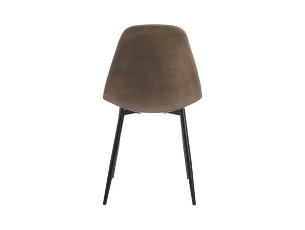 KEY Lot de 4 chaises vintages en tissu MARRON – Image 4