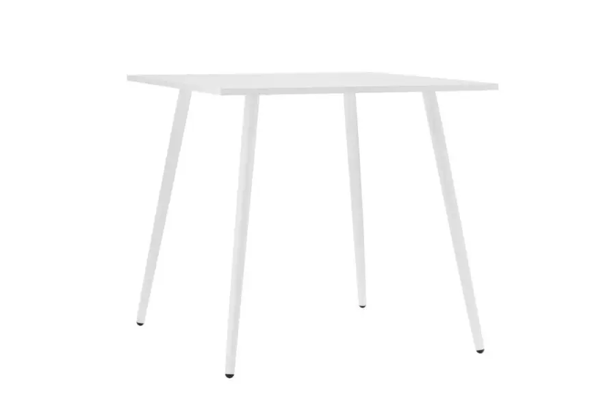 SQUARE Table à manger métal carrée 80cm blanc
