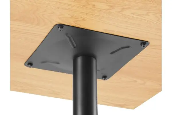 TRAKT Table à manger carrée 60x60 avec plateau finition chêne et pieds en métal noir – Image 4
