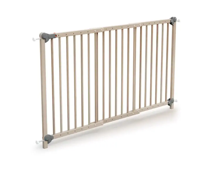 Barrière de sécurité Ultra-Extensible LOKEE de WEBABY Hêtre Brut & Gris