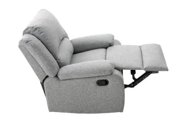 9121 Fauteuil de relaxation manuel en tissu gris clair – Image 4