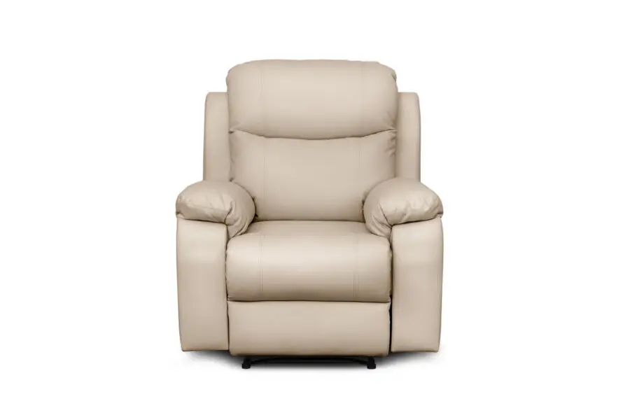 BOSTON Fauteuil de relaxation électrique en tissu imitation cuir BEIGE