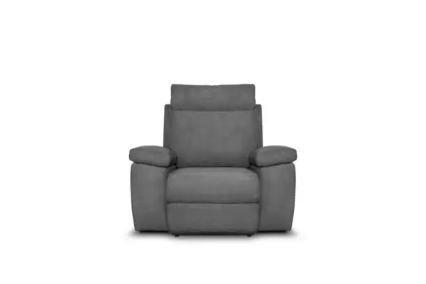HOUSTON Fauteuil de relaxation électrique en tissu GRIS