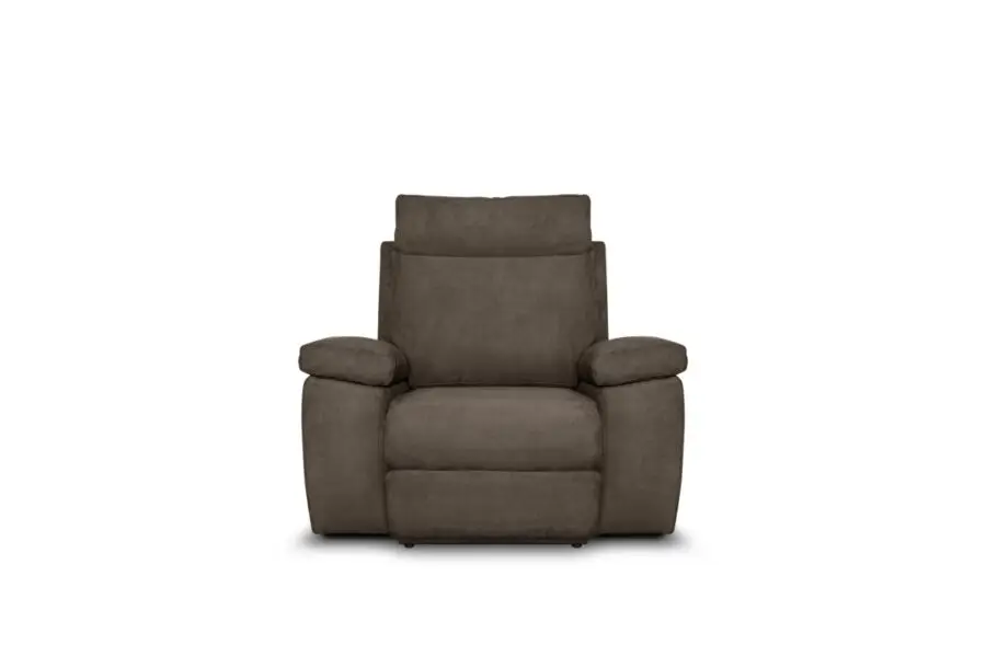 HOUSTON Fauteuil de relaxation électrique en tissu TAUPE