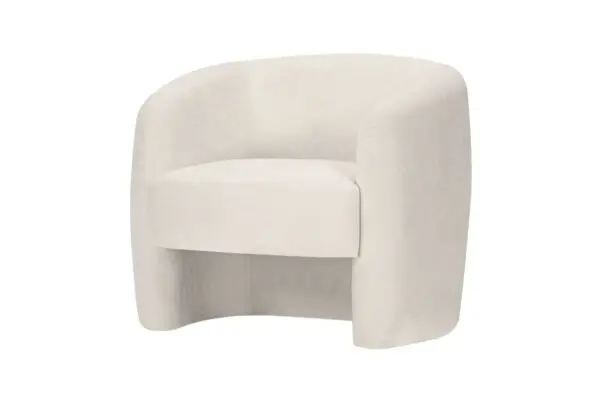 LOUISON Fauteuil en tissu beige