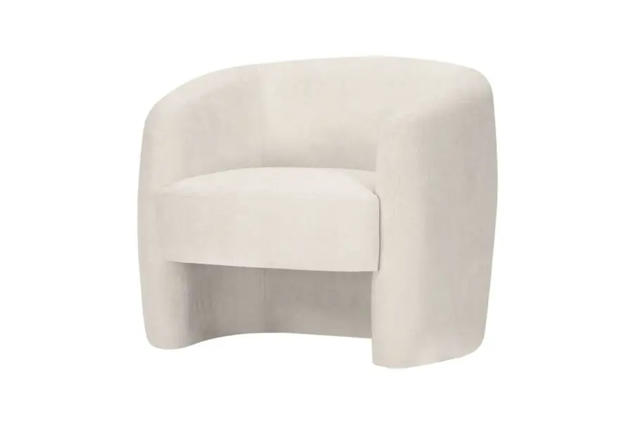 LOUISON Fauteuil en tissu beige