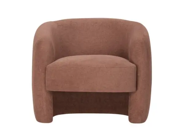 LOUISON Fauteuil en tissu terracotta – Image 3