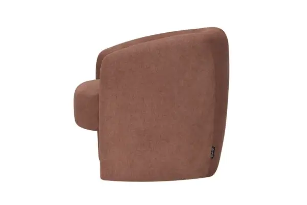 LOUISON Fauteuil en tissu terracotta – Image 4