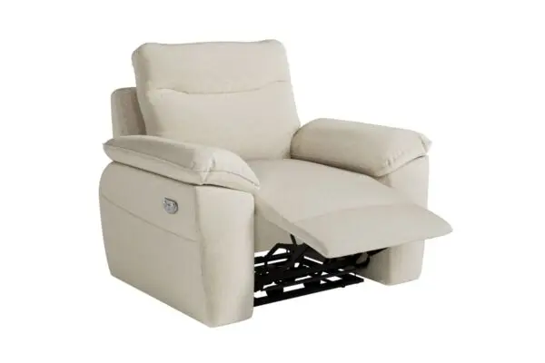 ROSS Fauteuil de relaxation électrique en tissu   beige