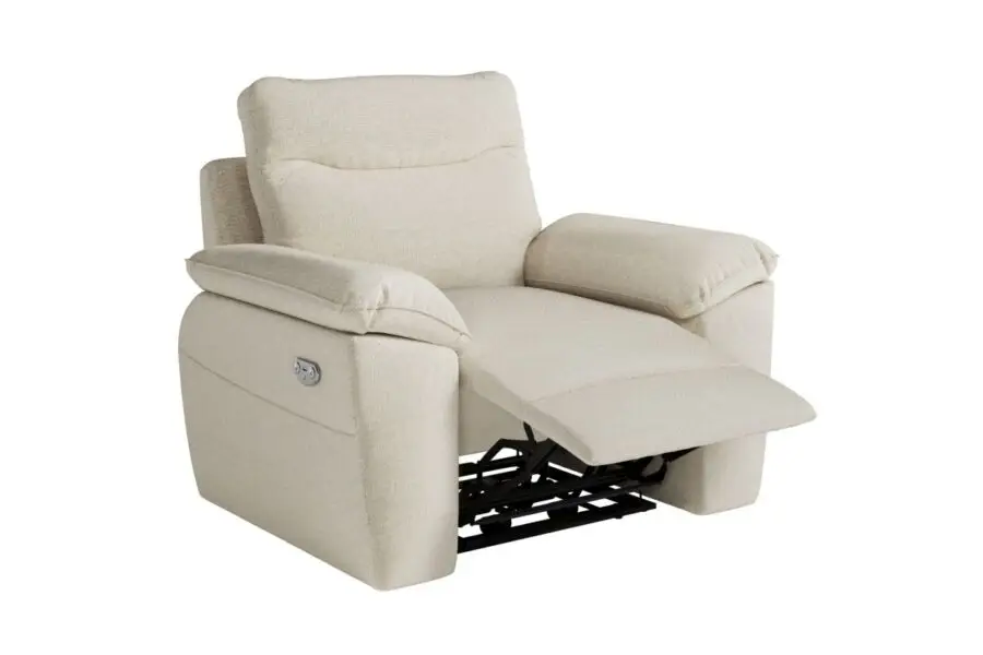 ROSS Fauteuil de relaxation électrique en tissu   beige