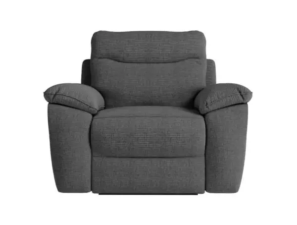 ROSS Fauteuil de relaxation électrique en tissu texturé 3D gris foncé – Image 7