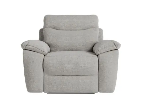 ROSS Fauteuil de relaxation électrique en tissu texturé 3D gris clair – Image 6
