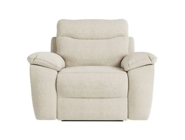 ROSS Fauteuil de relaxation électrique en tissu texturé 3D beige – Image 6