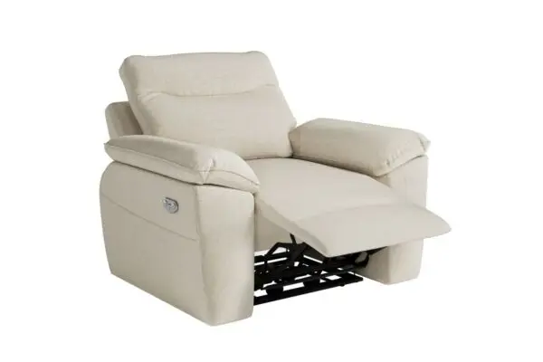 ROSS Fauteuil de relaxation électrique en tissu   beige – Image 4