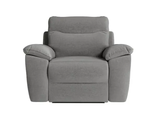ROSS Fauteuil de relaxation électrique en tissu gris – Image 5