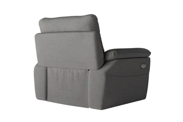 ROSS Fauteuil de relaxation électrique en tissu gris – Image 7