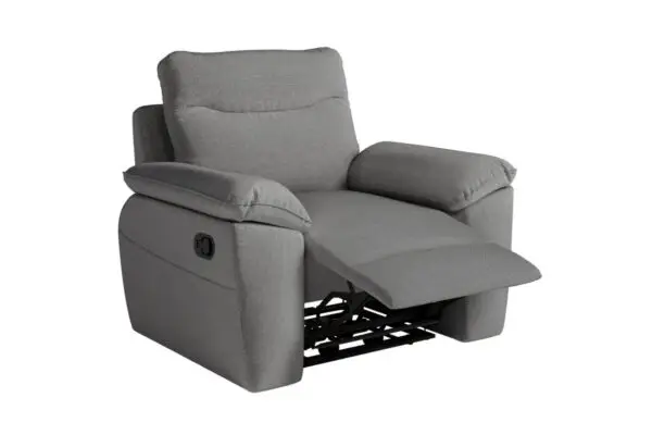ROSS Fauteuil de relaxation manuel en tissu  gris