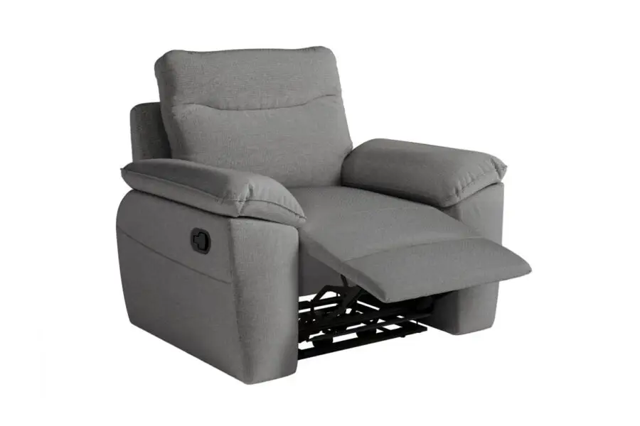 ROSS Fauteuil de relaxation manuel en tissu  gris