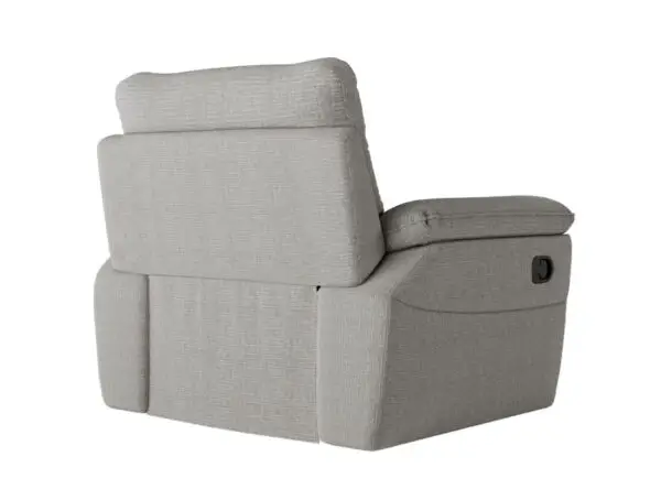 ROSS Fauteuil de relaxation manuel en tissu texturé 3D gris clair – Image 7