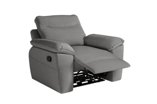 ROSS Fauteuil de relaxation manuel en tissu  gris – Image 4