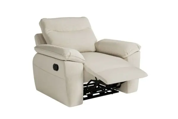 ROSS Fauteuil de relaxation manuel en tissu  beige – Image 5