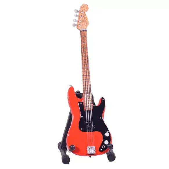 Guitare électrique miniature en bois 20 cm avec support-10  queen  john deacon