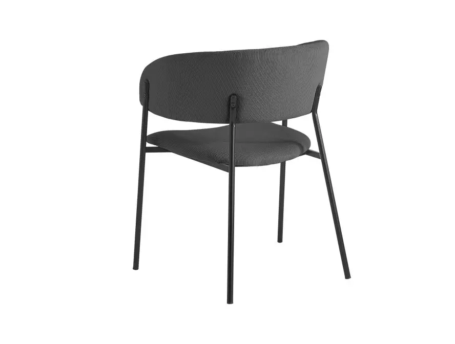 BOLD lot de quatre chaises en velours côtelé  gris foncé – Image 5