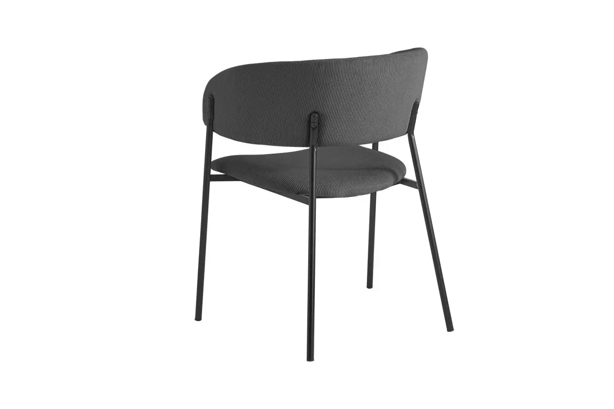BOLD lot de six chaises en velours côtelé  gris foncé – Image 5