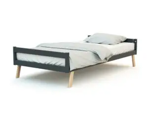 Ensemble lit bébé évolutif KASA 70x140cm + table à langer CONFORT gris graphite – Image 5