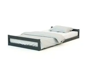 Ensemble lit bébé évolutif KASA 70x140cm + table à langer CONFORT gris graphite – Image 6