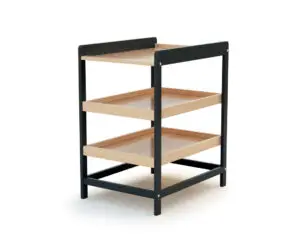 Ensemble lit bébé évolutif KASA 60x120cm + table à langer CONFORT gris graphite – Image 7