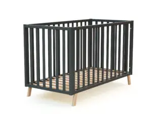 Ensemble lit bébé évolutif KASA 60x120cm + table à langer CONFORT gris graphite – Image 6