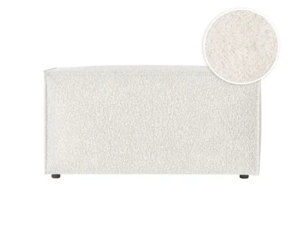 CHARLOTTE Pouf en tissu bouclette BLANC – Image 3