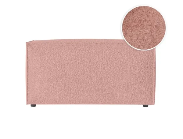 CHARLOTTE Pouf en tissu bouclette ROSE – Image 3