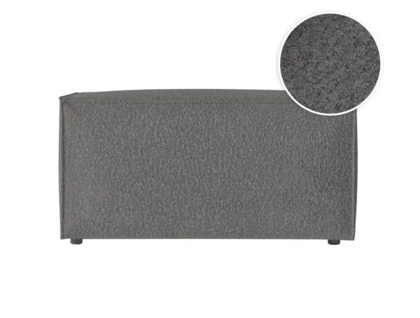 CHARLOTTE Pouf en tissu bouclette GRIS – Image 3