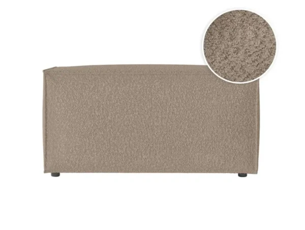 CHARLOTTE Pouf en tissu bouclette taupe – Image 3