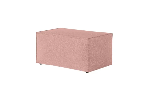 CHARLOTTE Pouf en tissu bouclette ROSE – Image 4