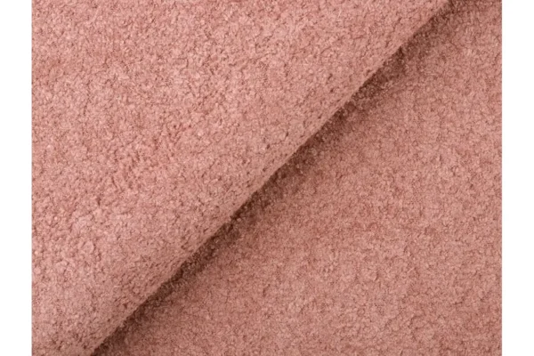 CHARLOTTE Pouf en tissu bouclette ROSE – Image 5
